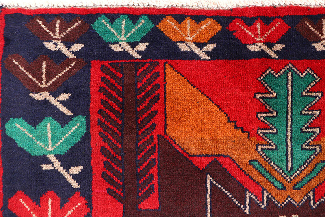 Firebrick Baluchi 3' 6 x 6' 3 - No. 62804