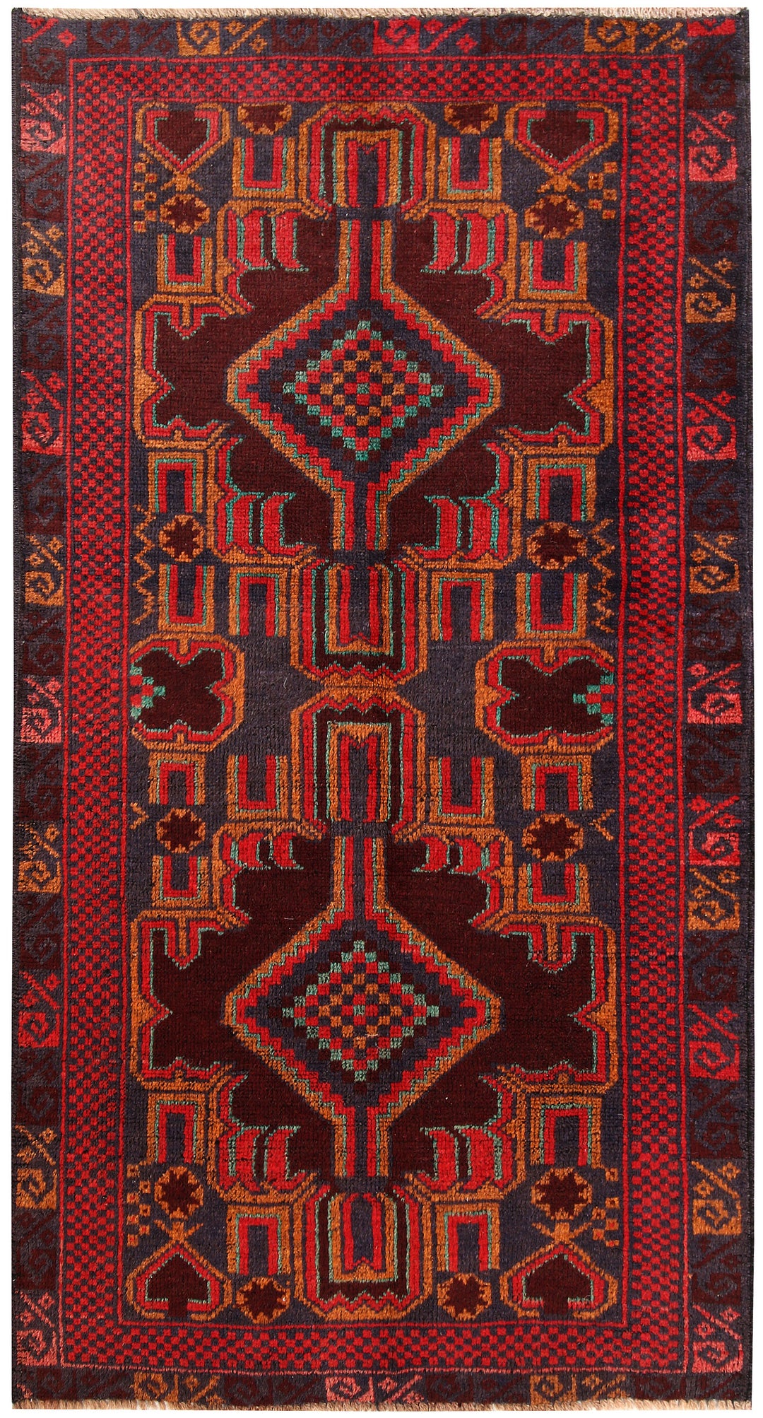 Dark Blue Baluchi 3' 4 x 6' 3 - No. 62810 - ALRUG Rug Store