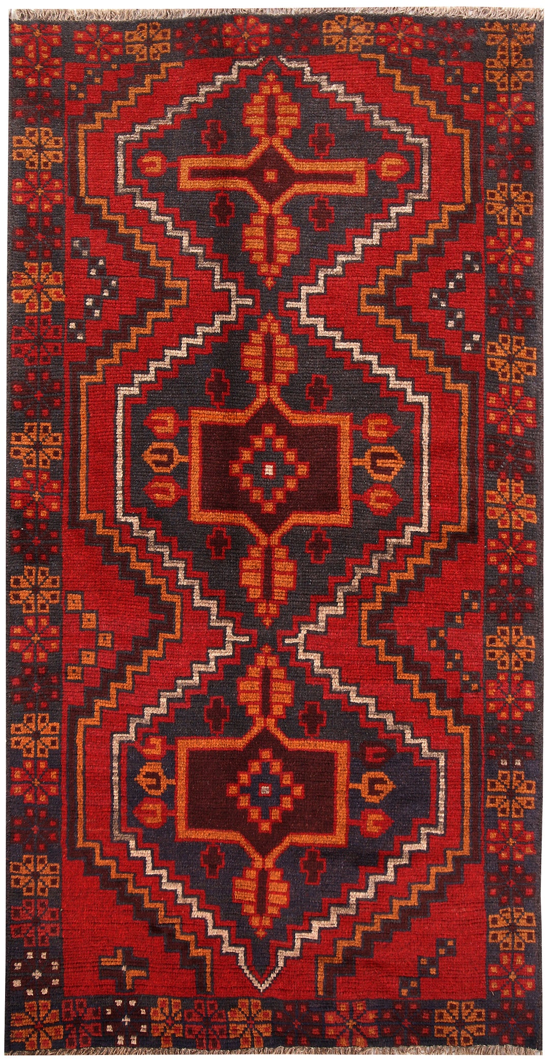 Firebrick Baluchi 3' 5 x 6' 7 - No. 62818 - ALRUG Rug Store