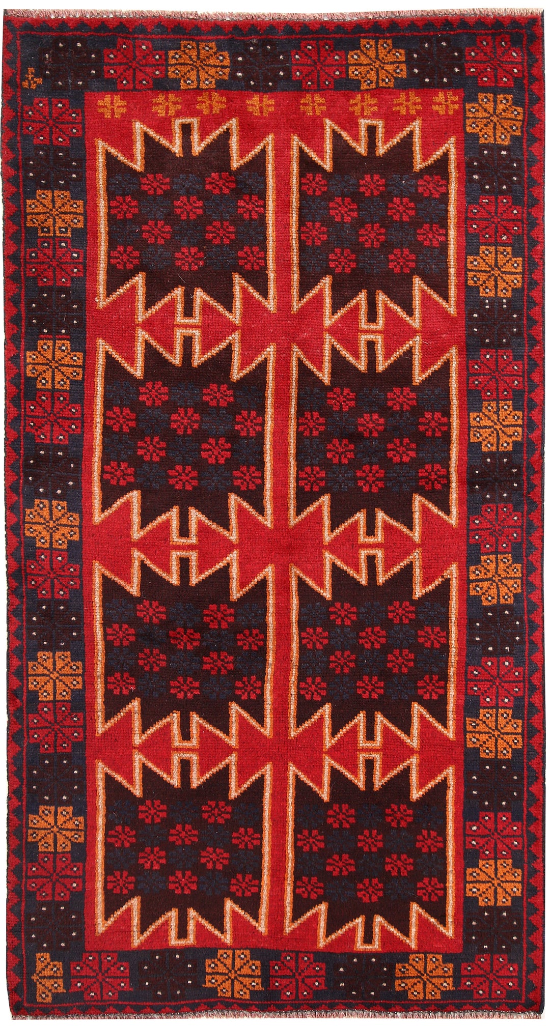 Firebrick Baluchi 3' 5 x 6' 4 - No. 62829 - ALRUG Rug Store