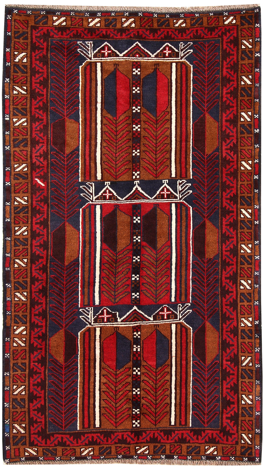 Dark Blue Baluchi 3' 6 x 5' 11 - No. 62830 - ALRUG Rug Store