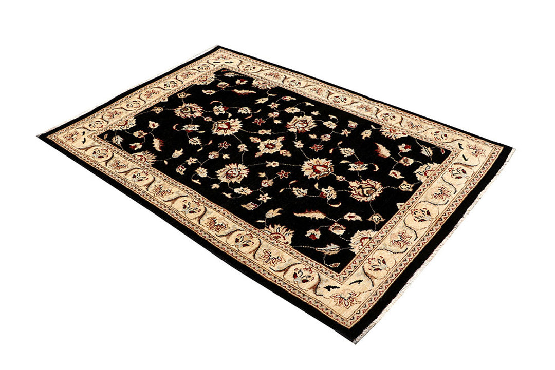 Black Oushak 4' 1 x 5' 10 - No. 62839