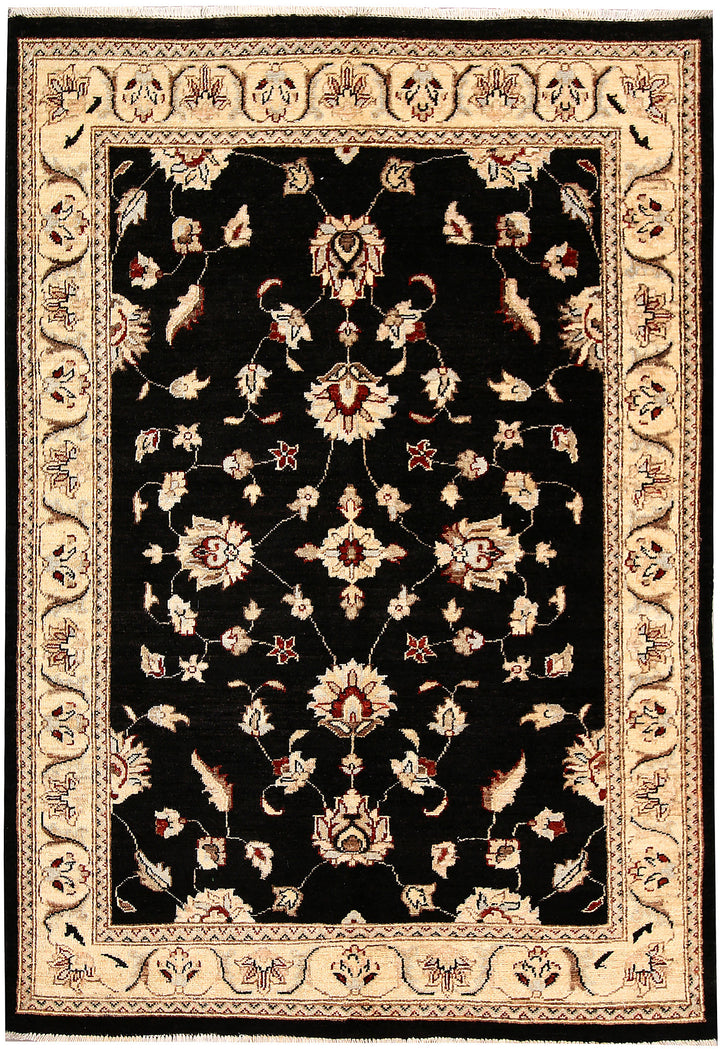 Black Oushak 4' 1 x 5' 10 - No. 62839