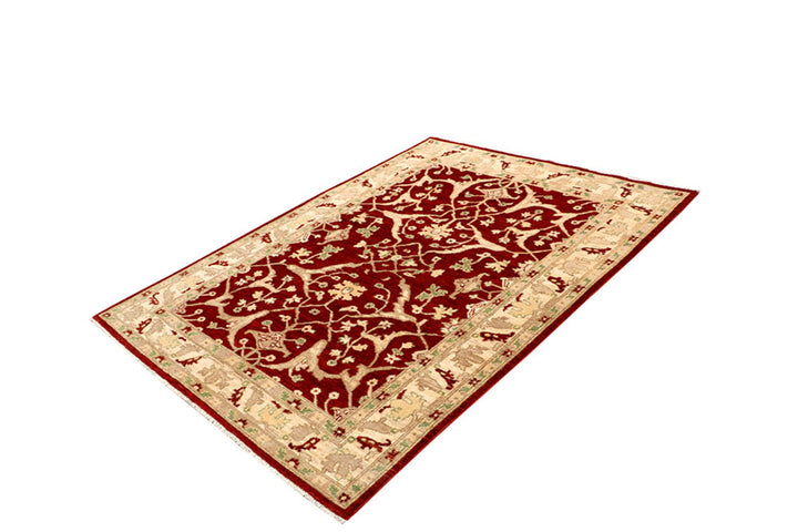 Dark Red Oushak 4' 9 x 6' 5 - No. 62848