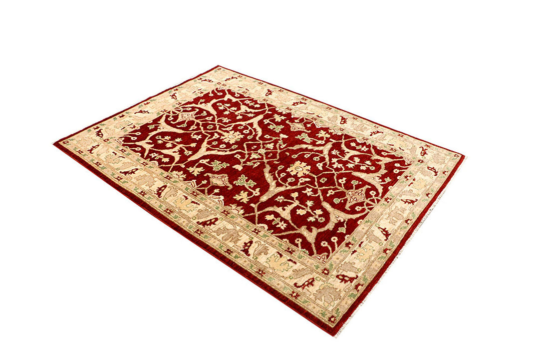 Dark Red Oushak 4' 9 x 6' 5 - No. 62848