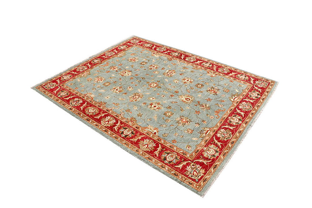 Dark Slate Grey Oushak 5' 1 x 6' 5 - No. 62849