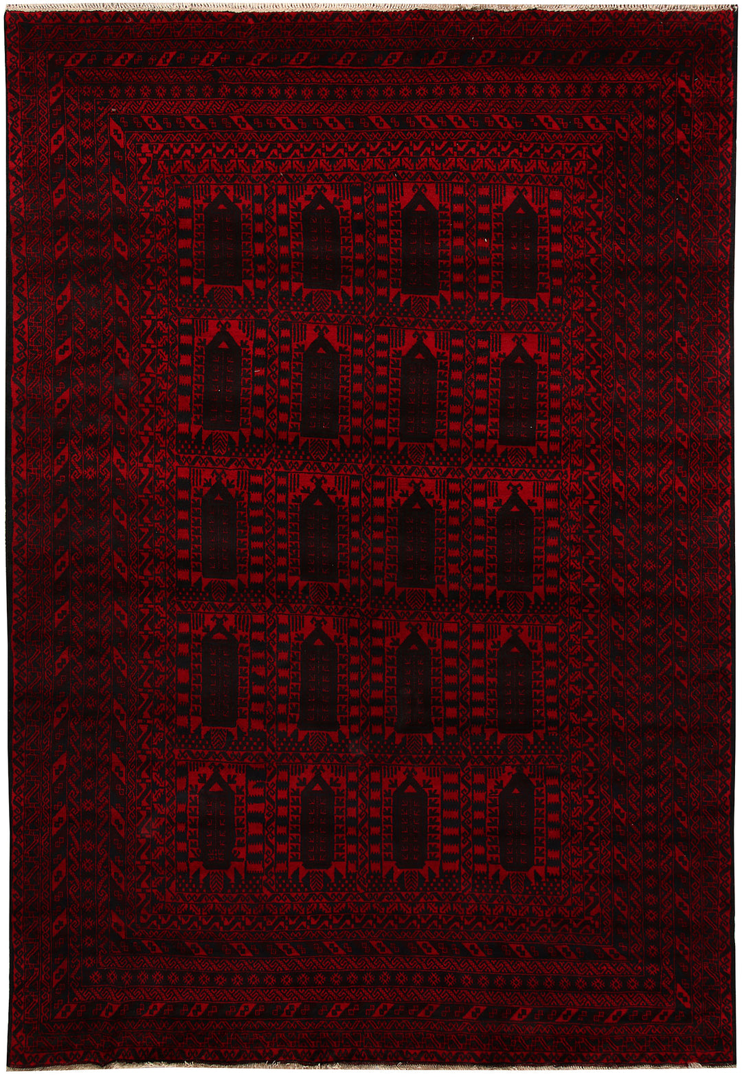 Firebrick Baluchi 6' 11 x 9' 11 - No. 62879 - ALRUG Rug Store