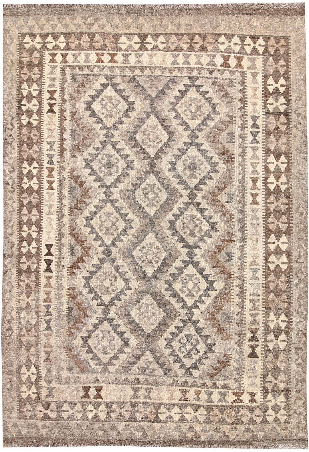 Light Grey Kilim 5' x 7' 1 - No. 62913 - ALRUG Rug Store