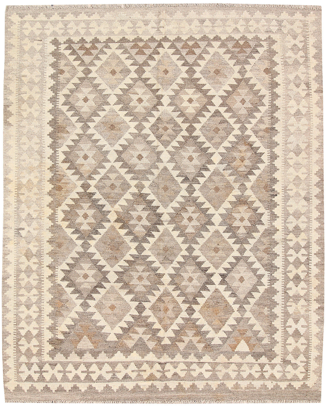 Light Grey Kilim 5' 1 x 6' 3 - No. 62915 - ALRUG Rug Store