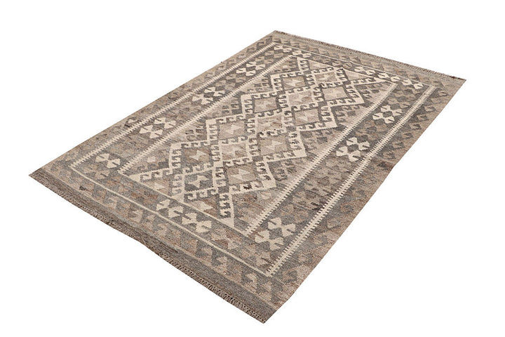 Light Grey Kilim 4' 1 x 5' 9 - No. 62930