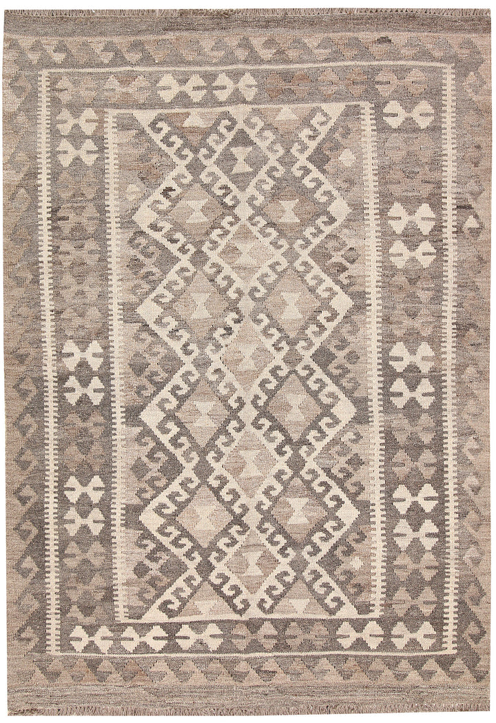 Light Grey Kilim 4' 1 x 5' 9 - No. 62930