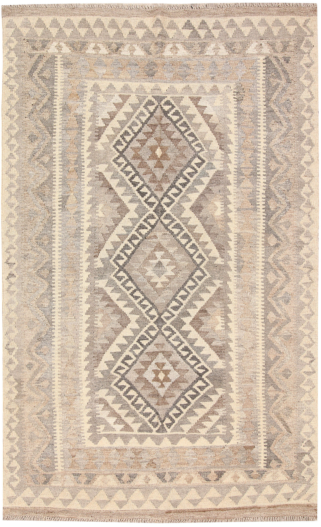 Light Grey Kilim 3' 11 x 6' 3 - No. 62936 - ALRUG Rug Store