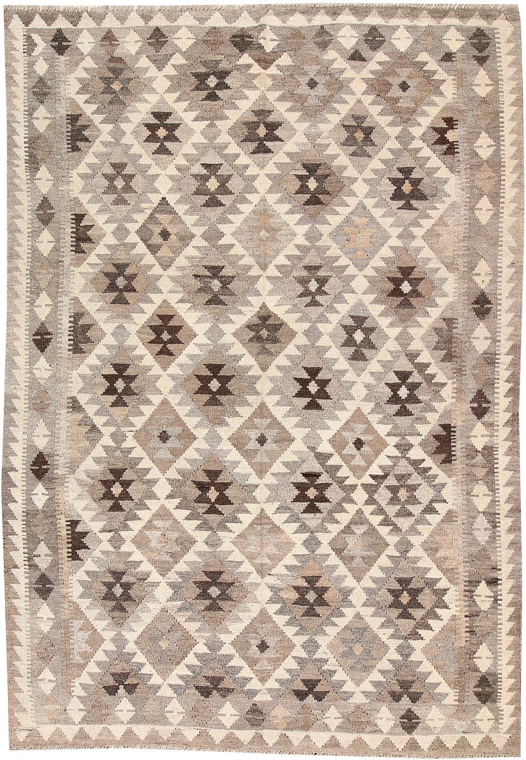 Silver Kilim 5' 6 x 7' 9 - No. 62964 - ALRUG Rug Store