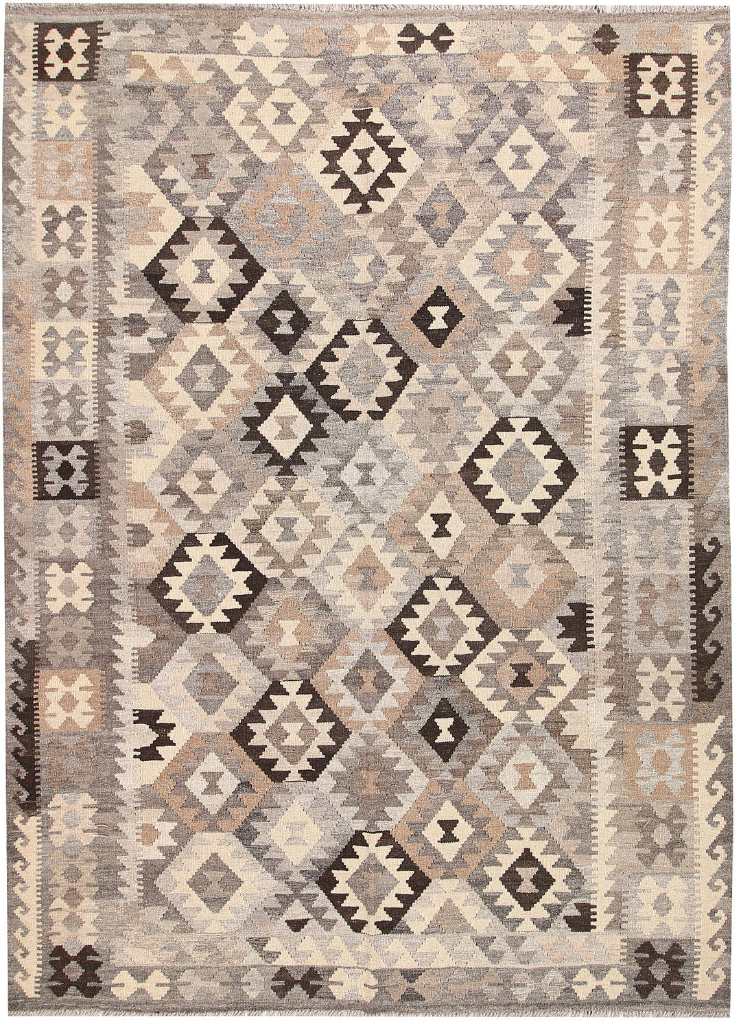 Silver Kilim 5' 7 x 7' 10 - No. 62968 - ALRUG Rug Store