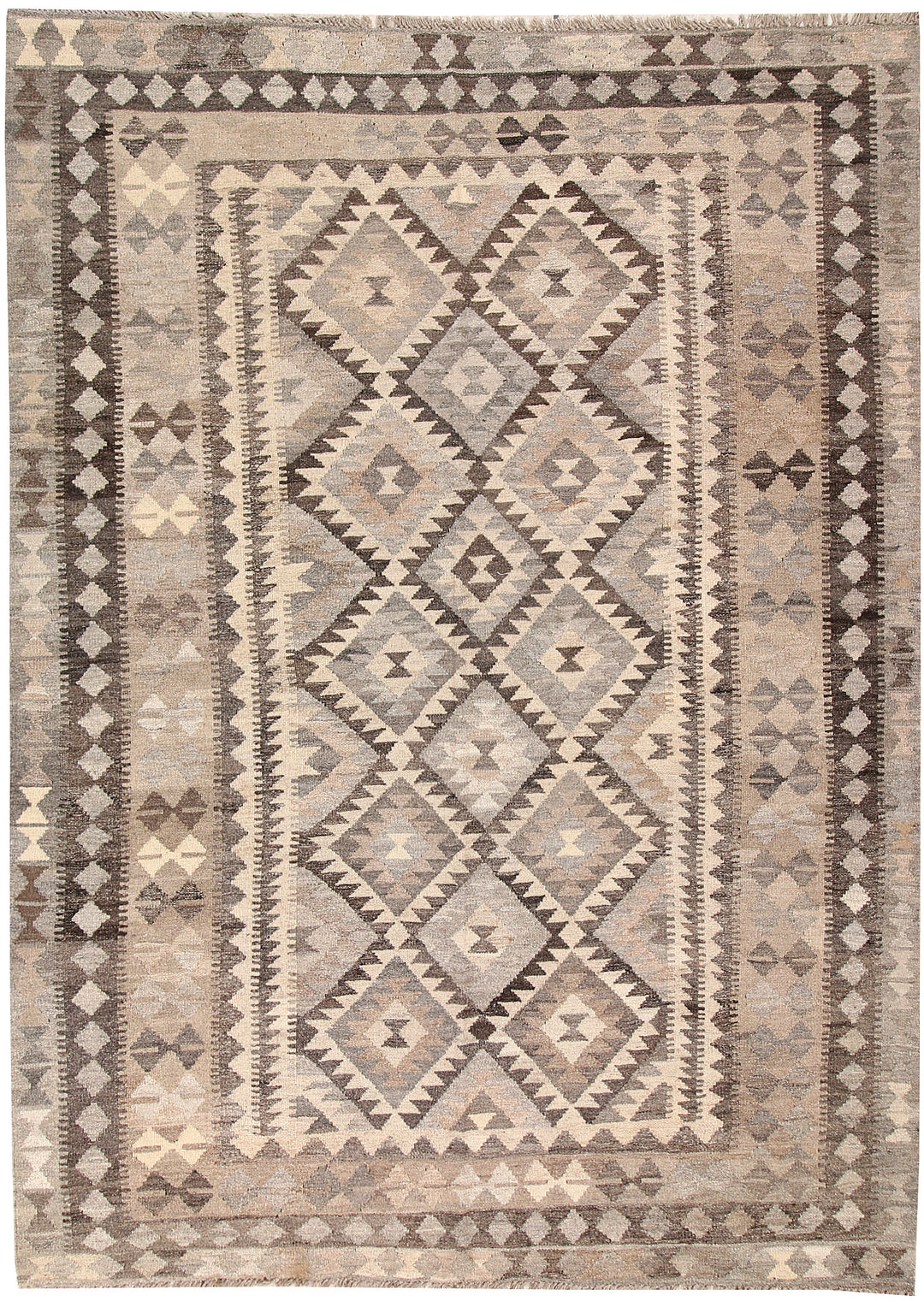 Silver Kilim 5' 8 x 7' 9 - No. 62975 - ALRUG Rug Store