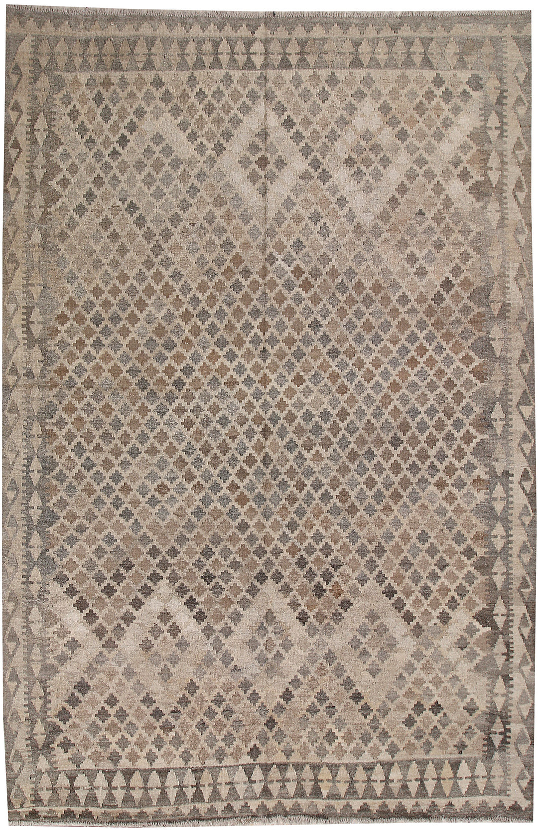 Light Grey Kilim 6' 7 x 9' 5 - No. 62988 - ALRUG Rug Store