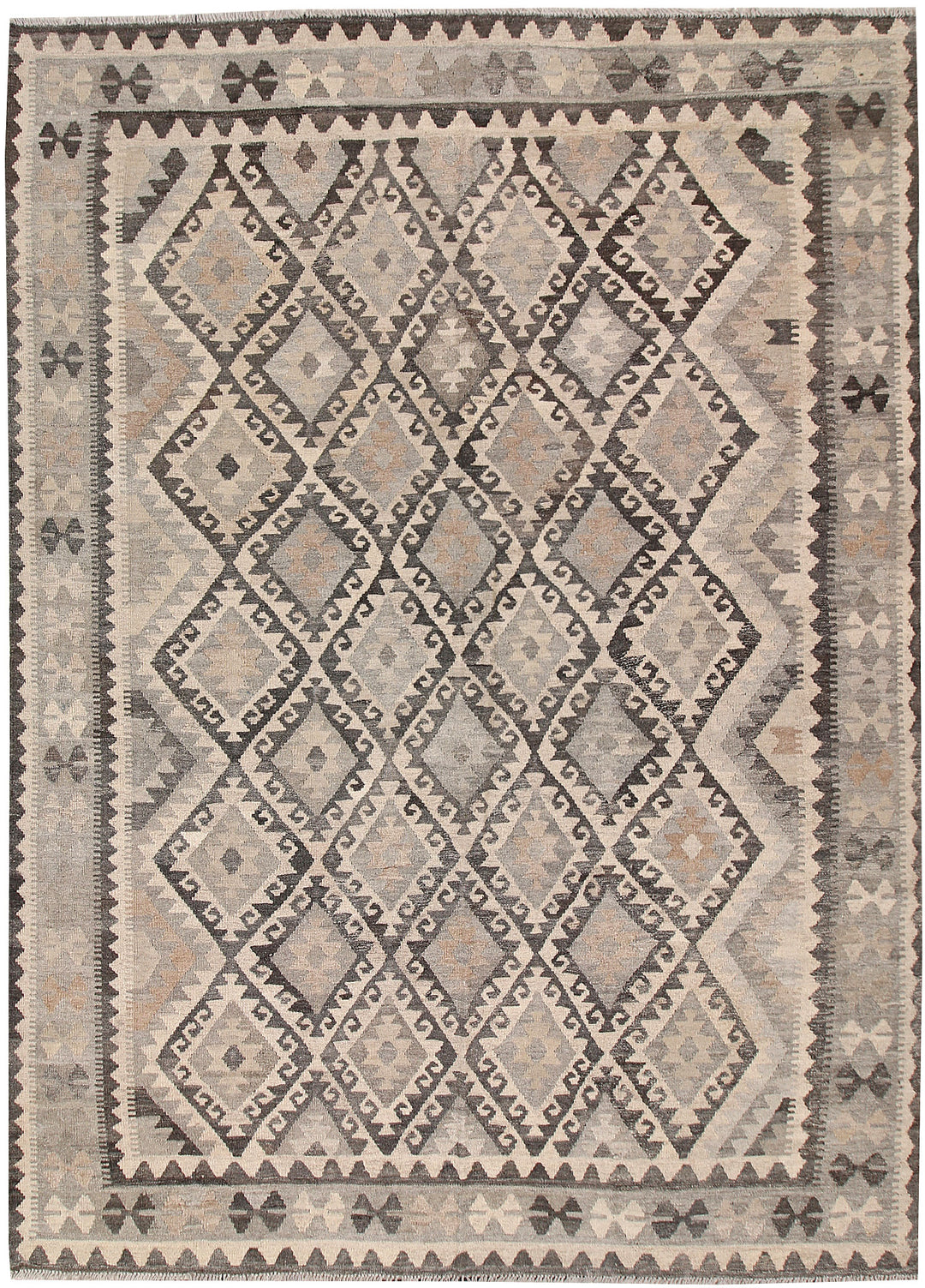 Light Grey Kilim 6' 9 x 9' 6 - No. 62993 - ALRUG Rug Store