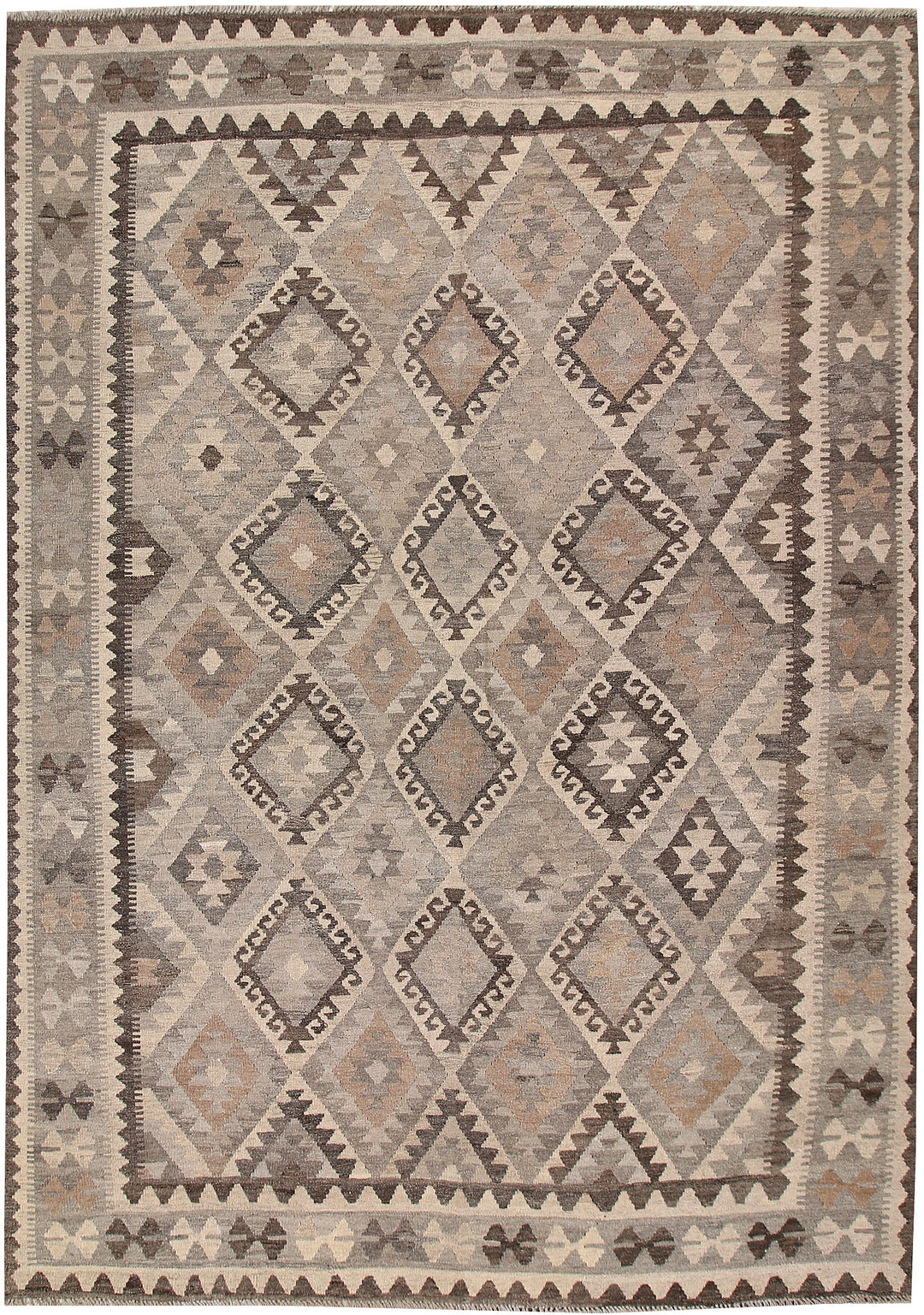 Light Grey Kilim 6' 8 x 9' 6 - No. 62999 - ALRUG Rug Store