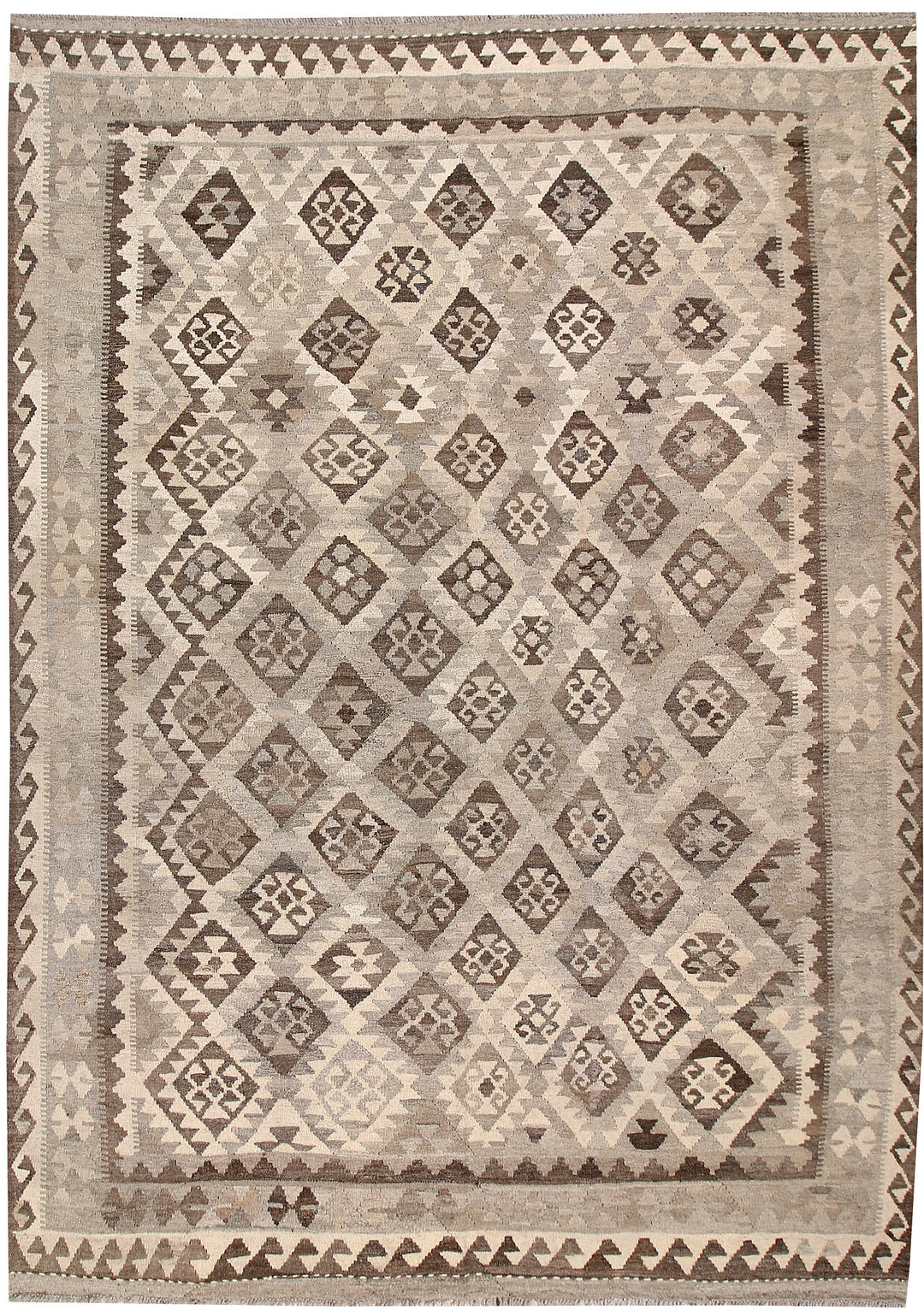 Light Grey Kilim 6' 9 x 9' 6 - No. 63009 - ALRUG Rug Store