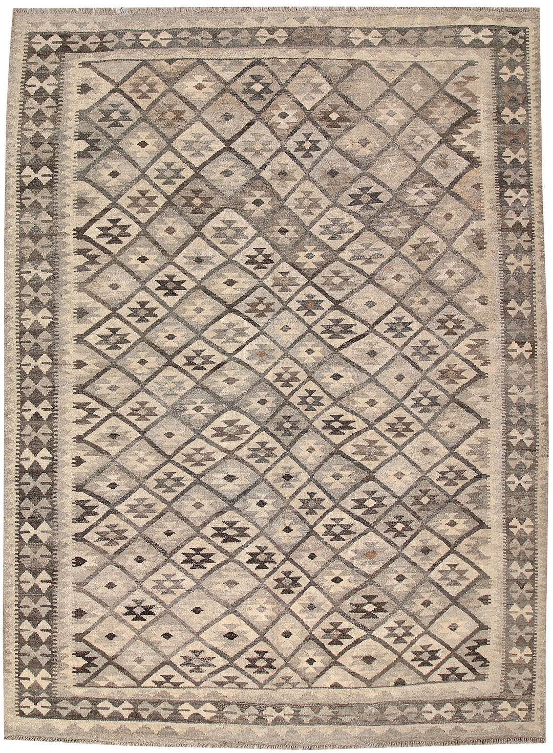 Light Grey Kilim 7' x 9' 6 - No. 63016 - ALRUG Rug Store