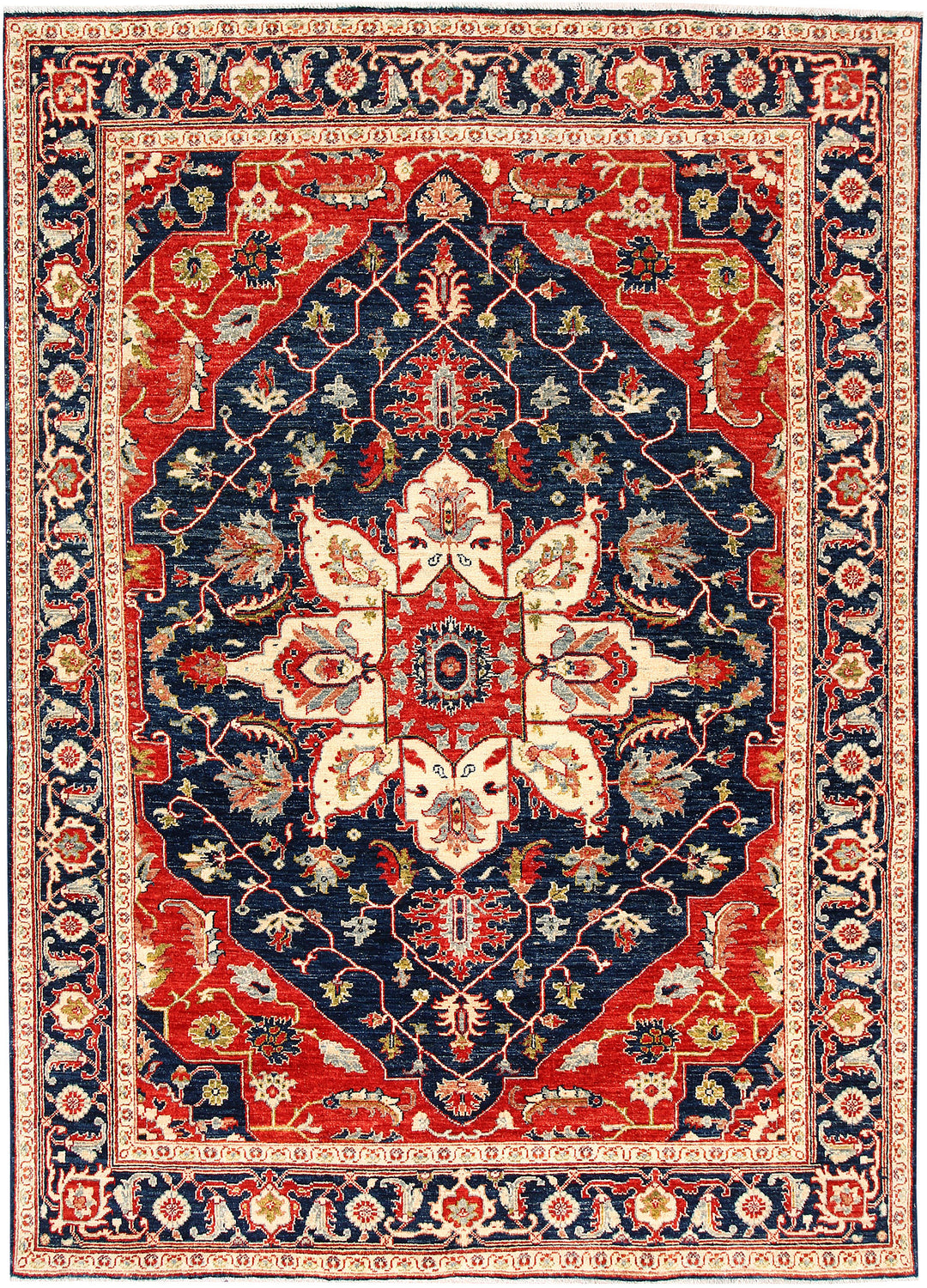 Dark Blue Serapi 5' 7 x 7' 9 - No. 63030 - ALRUG Rug Store