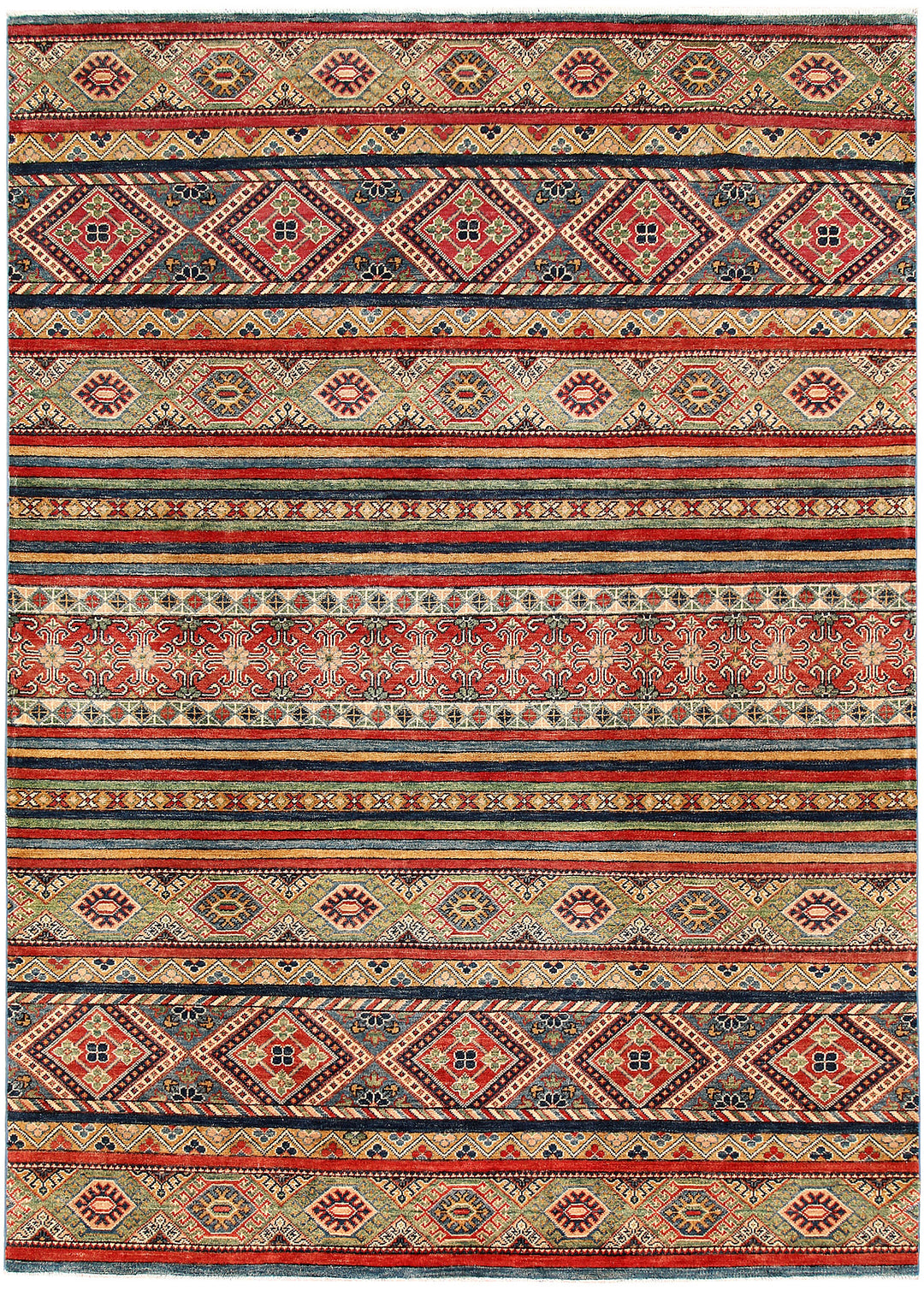 Firebrick Kazak 6' 7 x 9' - No. 63033 - ALRUG Rug Store