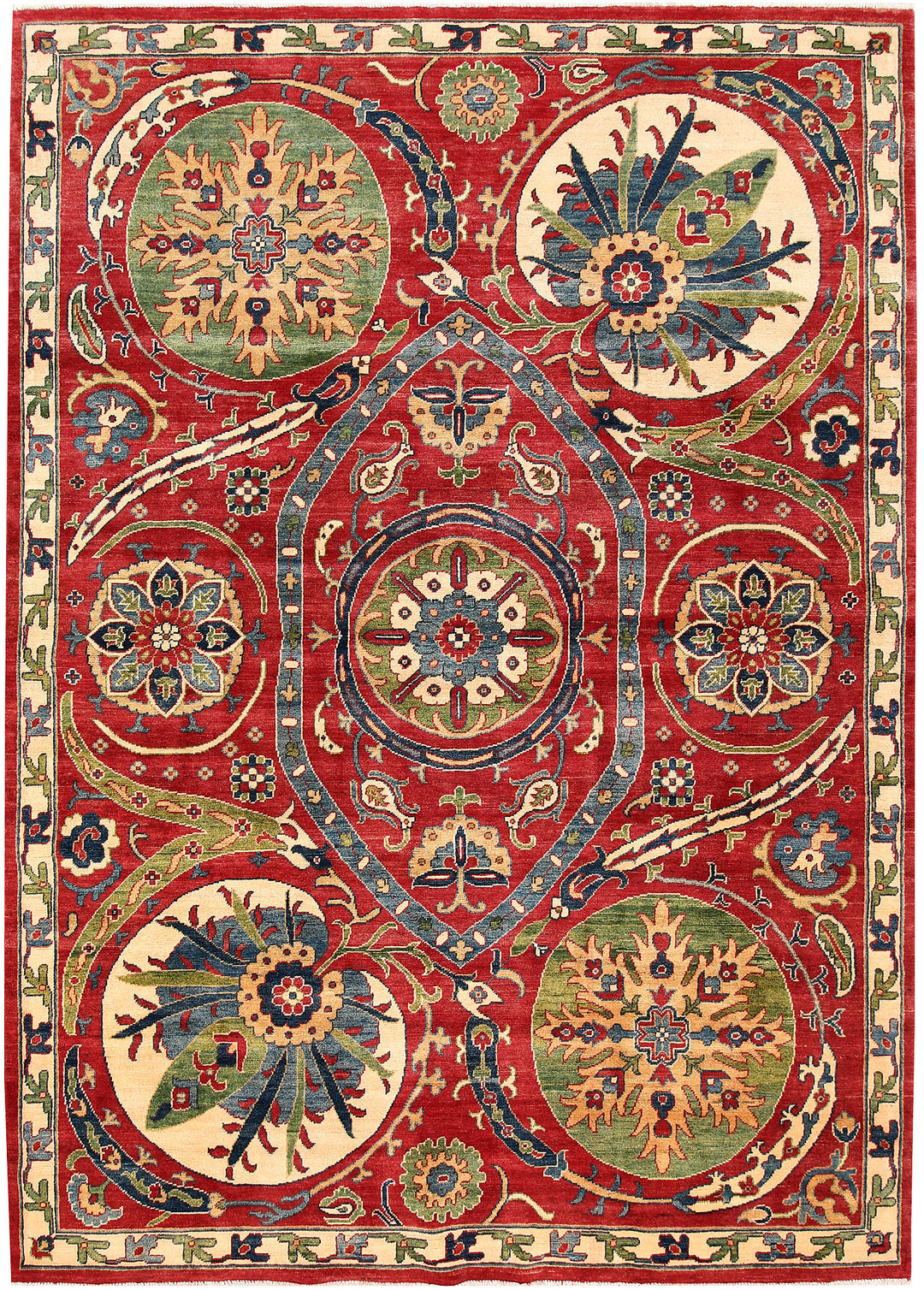 Firebrick Kazak 6' 9 x 9' 6 - No. 63035 - ALRUG Rug Store