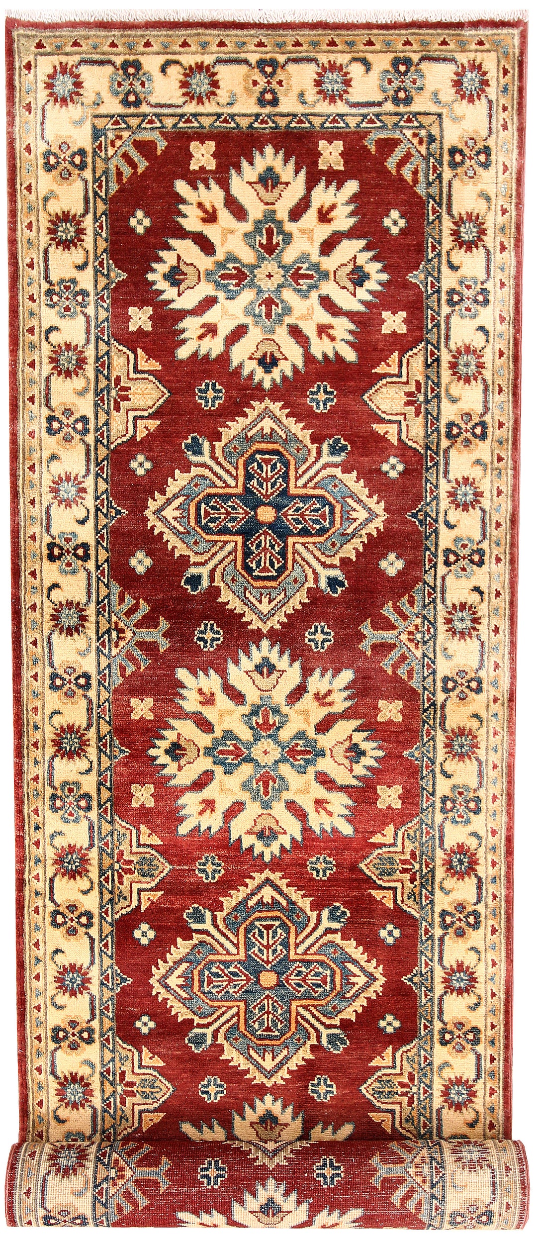 Maroon Kazak 2' 8 x 9' 9 - No. 63078 - ALRUG Rug Store