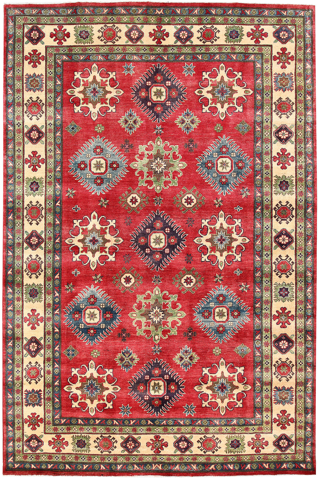 Firebrick Kazak 6' 7 x 9' 8 - No. 63090 - ALRUG Rug Store