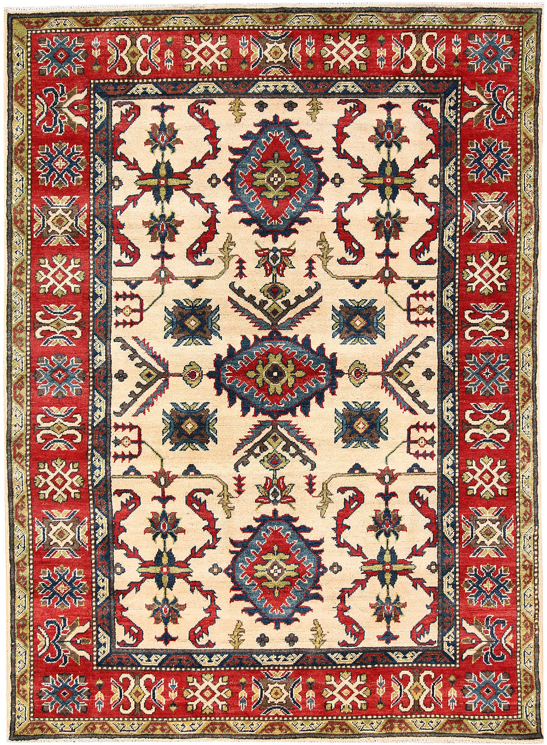 Firebrick Kazak 5' 1 x 6' 11 - No. 63099 - ALRUG Rug Store