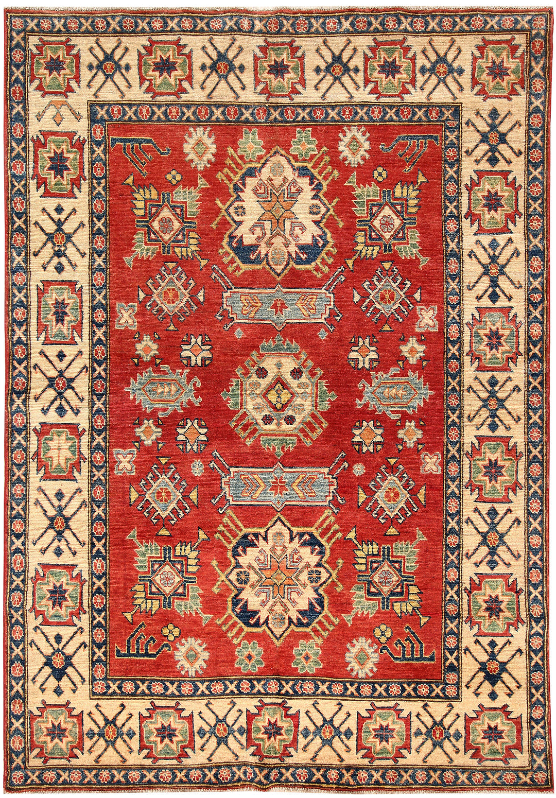 Firebrick Kazak 5' 3 x 7' 5 - No. 63108 - ALRUG Rug Store