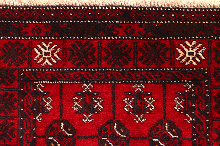 Dark Red Bokhara 2' 4 x 6' - No. 63298 - ALRUG Rug Store