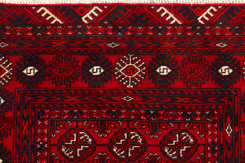 Dark Red Bokhara 2' 8 x 7' 7 - No. 63301 - ALRUG Rug Store