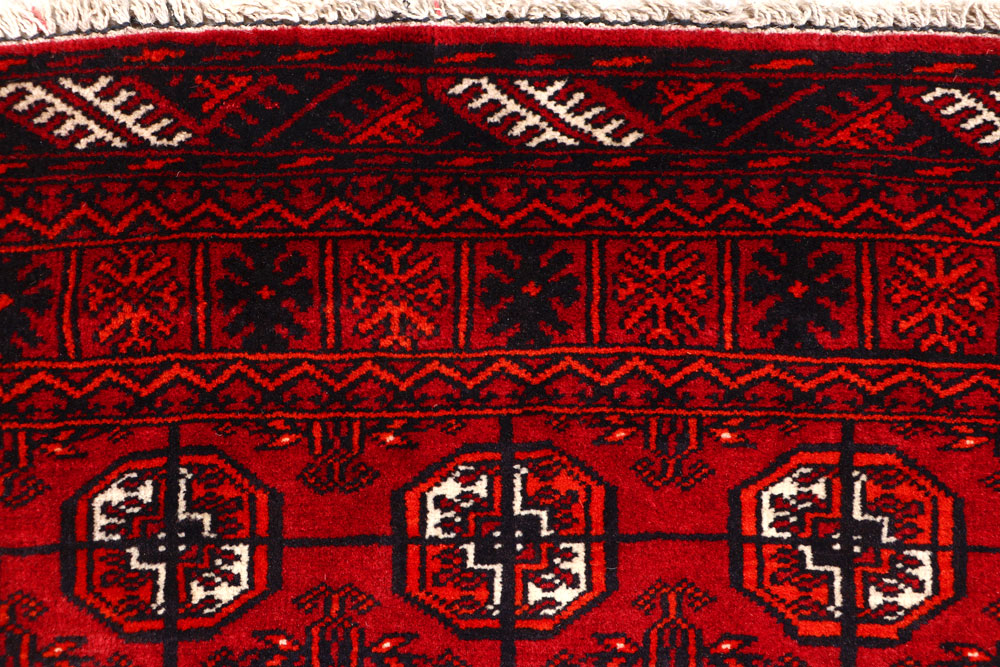 Dark Red Bokhara 2' 7 x 10' 11 - No. 63302 - ALRUG Rug Store