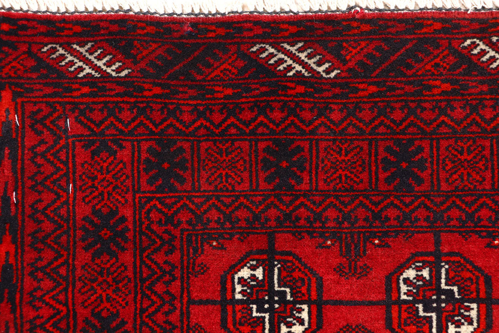 Dark Red Bokhara 2' 6 x 10' 9 - No. 63305 - ALRUG Rug Store