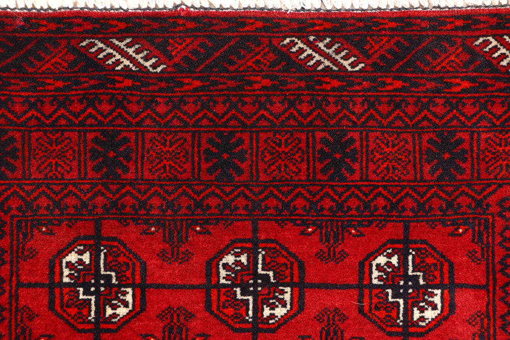 Dark Red Bokhara 2' 6 x 10' 9 - No. 63305 - ALRUG Rug Store