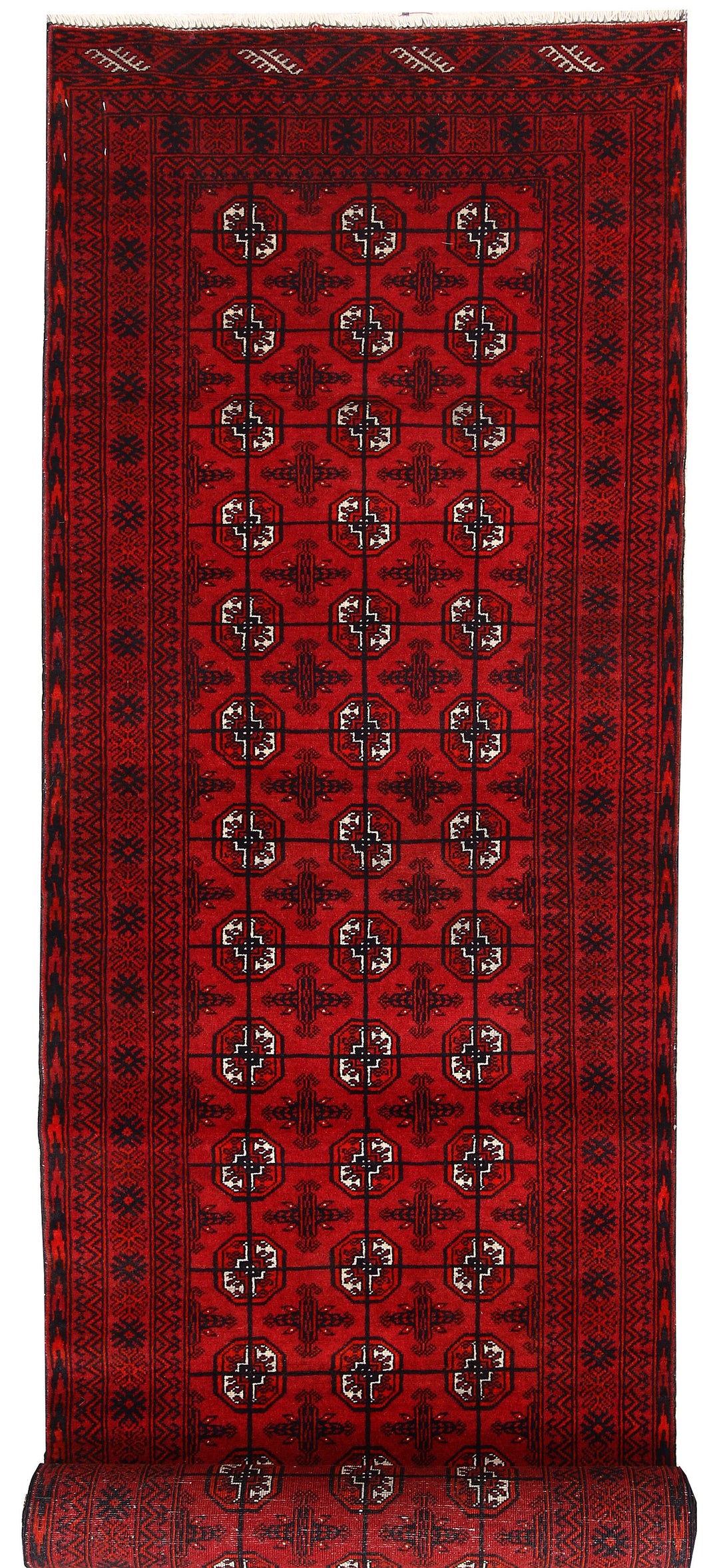 Dark Red Bokhara 2' 6 x 10' 9 - No. 63305 - ALRUG Rug Store