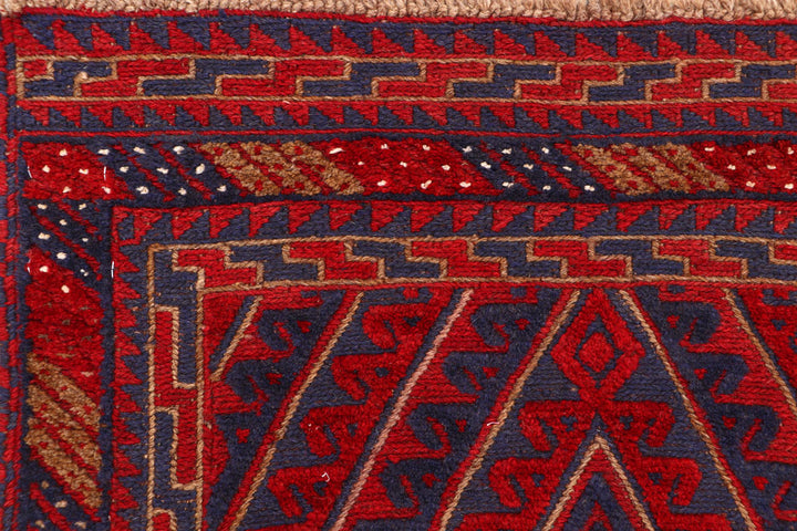 Dark Blue Mashwani 2' 7 x 12' 10 - No. 63312 - ALRUG Rug Store