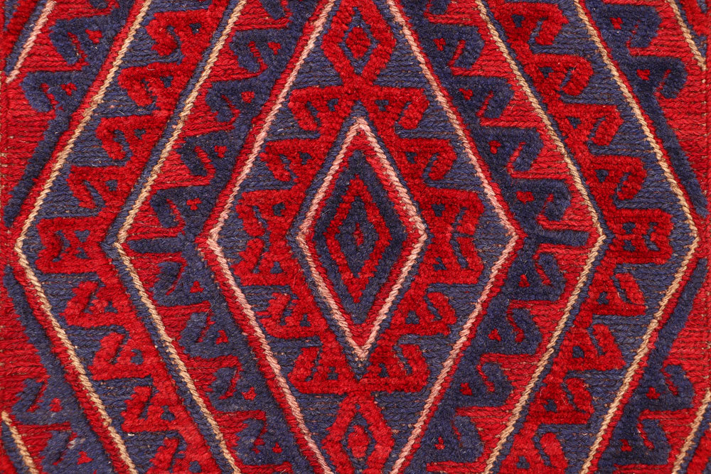 Dark Blue Mashwani 2' 7 x 12' 10 - No. 63312 - ALRUG Rug Store