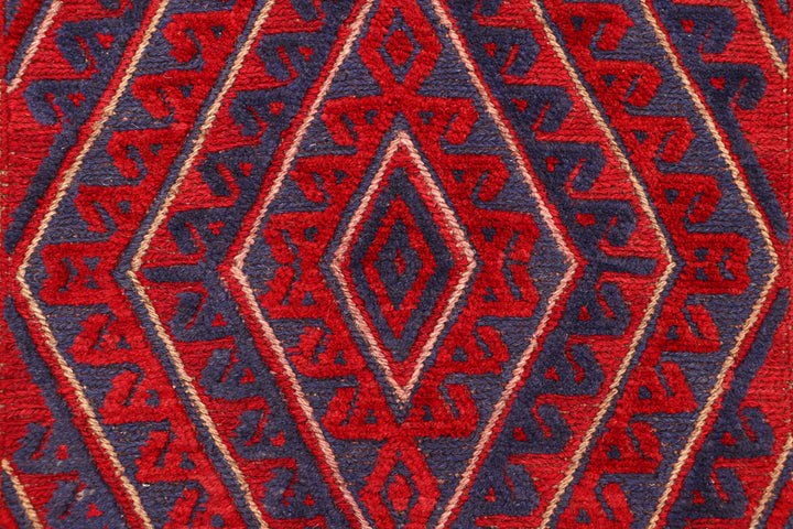 Dark Blue Mashwani 2' 7 x 12' 10 - No. 63312 - ALRUG Rug Store