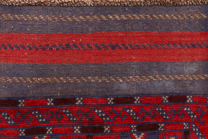 Dark Blue Mashwani 2' 5 x 11' 8 - No. 63313 - ALRUG Rug Store