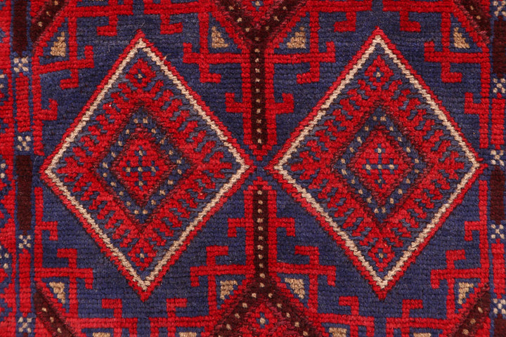 Dark Blue Mashwani 2' 5 x 11' 8 - No. 63313 - ALRUG Rug Store