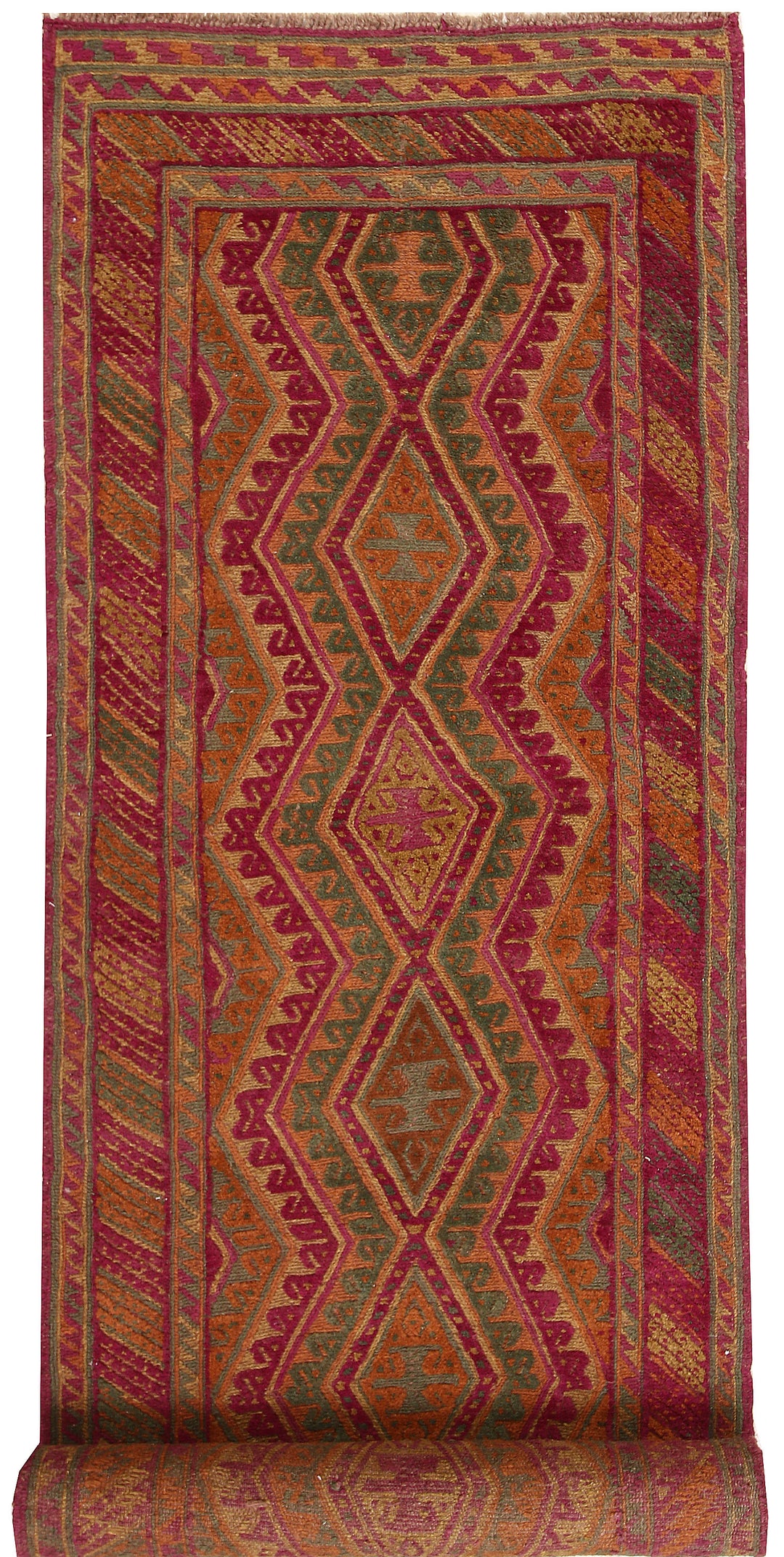 Multi Colored Mashwani 2' 11 x 11' 9 - No. 63314 - ALRUG Rug Store