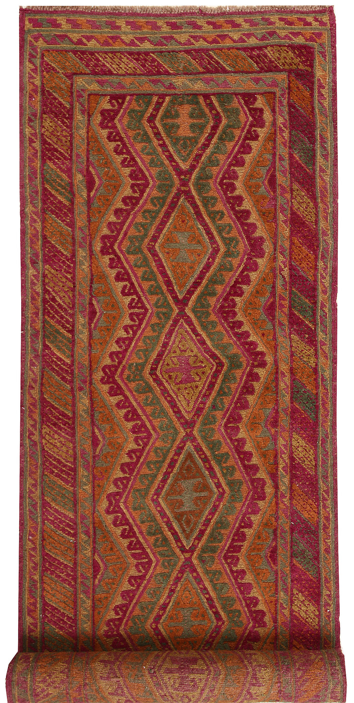 Multi Colored Mashwani 2' 11 x 11' 9 - No. 63314 - ALRUG Rug Store