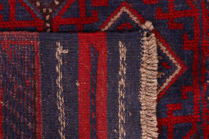 Dark Blue Mashwani 2' 3 x 11' 6 - No. 63315 - ALRUG Rug Store