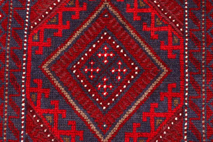 Dark Blue Mashwani 2' 6 x 11' 10 - No. 63321 - ALRUG Rug Store