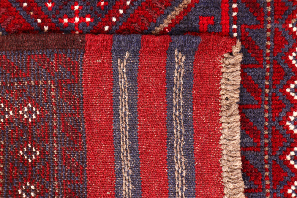 Dark Blue Mashwani 2' 6 x 11' 10 - No. 63321 - ALRUG Rug Store