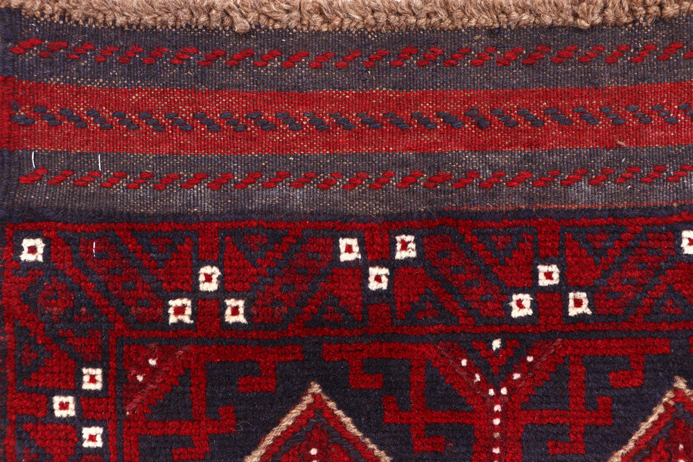 Dark Blue Mashwani 2' 5 x 11' 5 - No. 63323 - ALRUG Rug Store