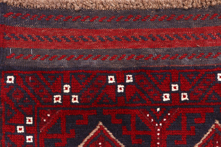 Dark Blue Mashwani 2' 5 x 11' 5 - No. 63323 - ALRUG Rug Store