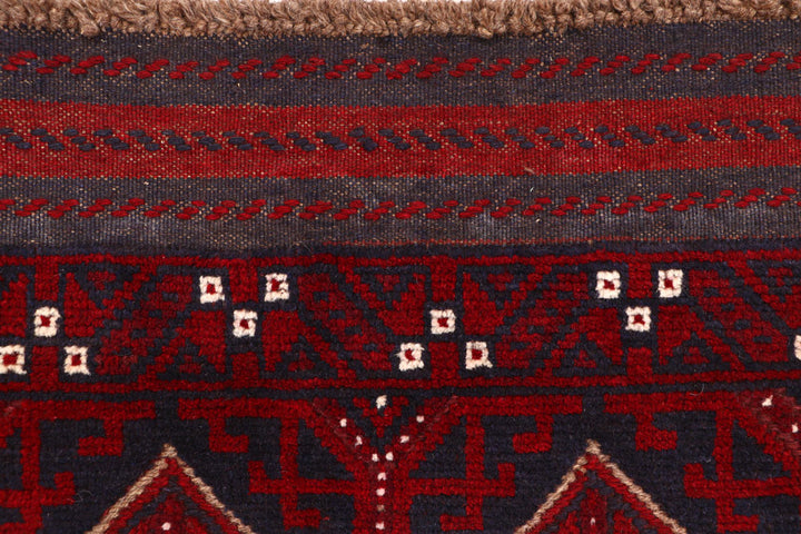 Dark Blue Mashwani 2' 5 x 11' 5 - No. 63323 - ALRUG Rug Store